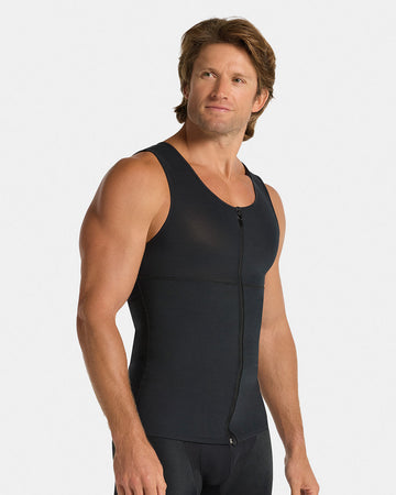 Men's firm body shaper vest with back support max/force##all_variants