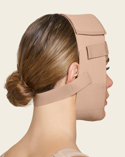 Post-surgical facial compression wrap#color_852-soft-natural