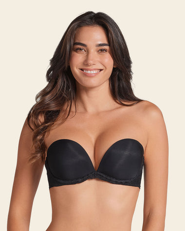 The 3d bra: triple push-up plunge bra#color_700-black