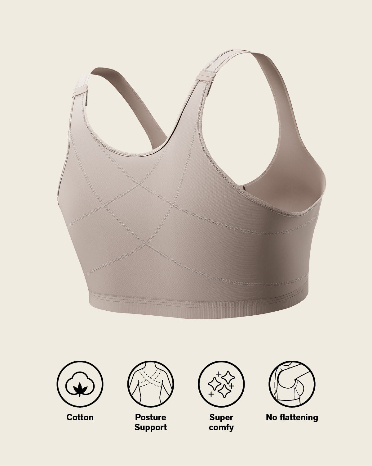 Stretch Cotton Wireless Posture Corrector Bra | Leonisa Canada