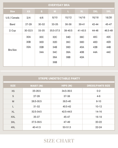 Everyday Bra + Stripe Undetectable Shaper Panty in Golden Beige