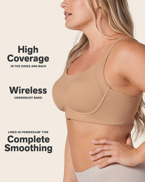 Everyday Bra + Stripe Undetectable Shaper Panty en Marron