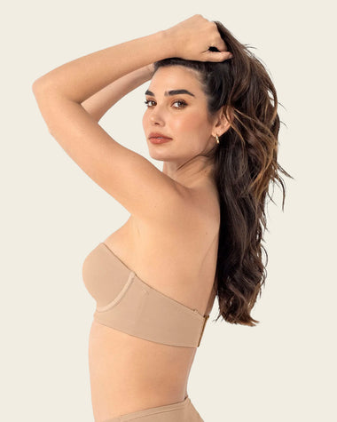 Total Embrace Strapless Supportive Contouring Bra with Underwire#color_801-golden-beige