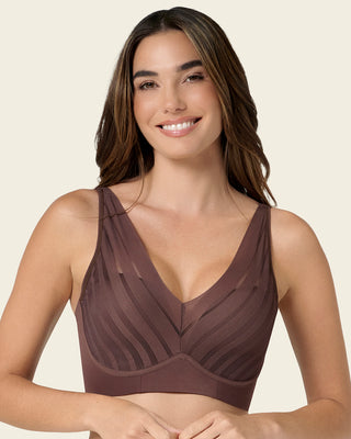 Daily Lace Wireless Support Bra#color_c56-cocoa