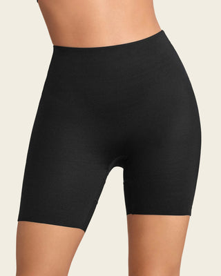 High-Waisted Mid-Thigh Shaper Short#color_700-black