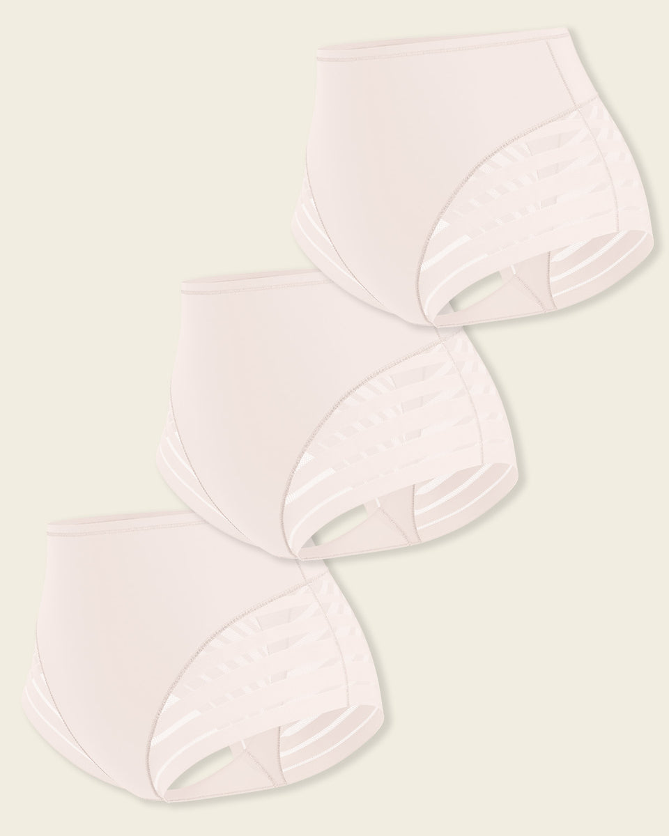 Lace stripe undetectable classic shaper panty