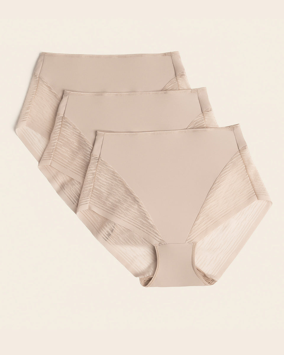 High-waisted sheer lace shaper panty