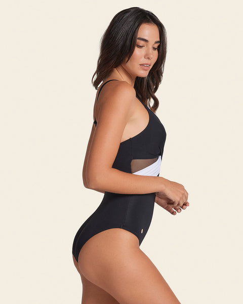 Eco Friendly Recycled Nylon One Piece with Slimming Compression