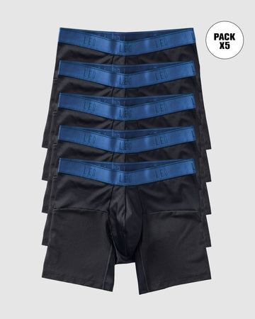 5-Pack High-Tech Mesh Boxer Briefs with Ergonomic Pouches#color_496-black-with-blue-elastic