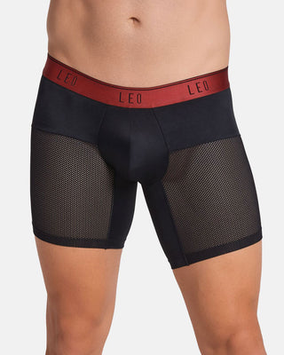 5-Pack High-Tech Mesh Boxer Briefs with Ergonomic Pouches#color_b15-black-with-red-elastic
