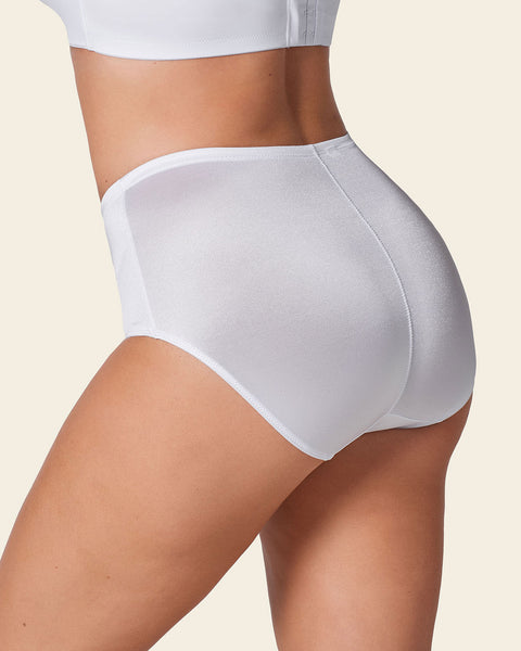 Classic satin butt lifter firm compression brief#color_000-white