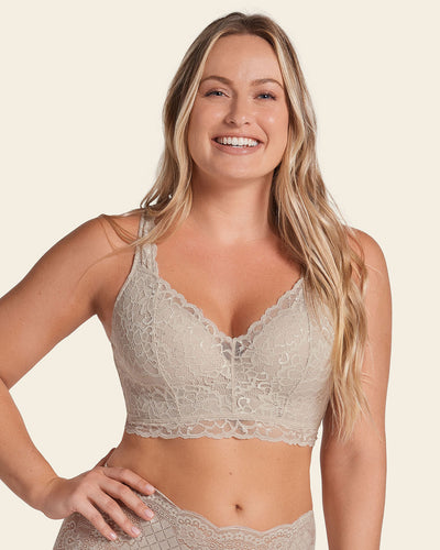 Luxe lace underwire smoothing bustier#color_802-nude