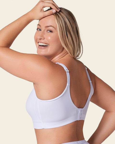 Mastectomy pocketed lace trim wireless bra#color_000-white