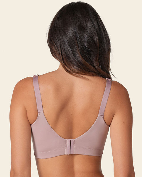 Mastectomy pocketed lace trim wireless bra#color_281-rosewood