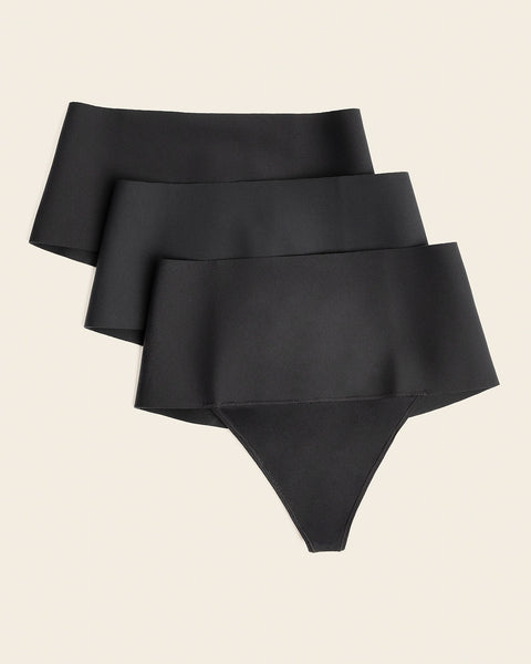 High-Tech High-Waisted Sculpting Thong#color_700-black
