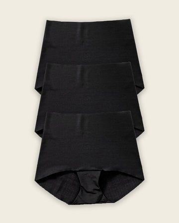 Mostly Covered Invisible Microfiber Boyshort Panty#color_700-black