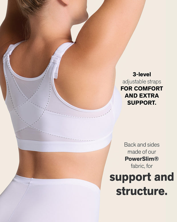 Stage 1 post-surgical wireless bra with front closure