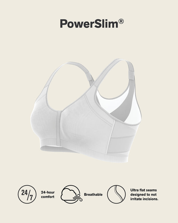 Stage 1 post-surgical wireless bra with front closure