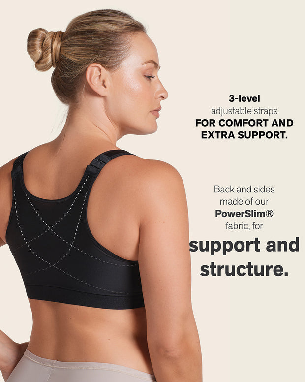 Stage 1 post-surgical wireless bra with front closure