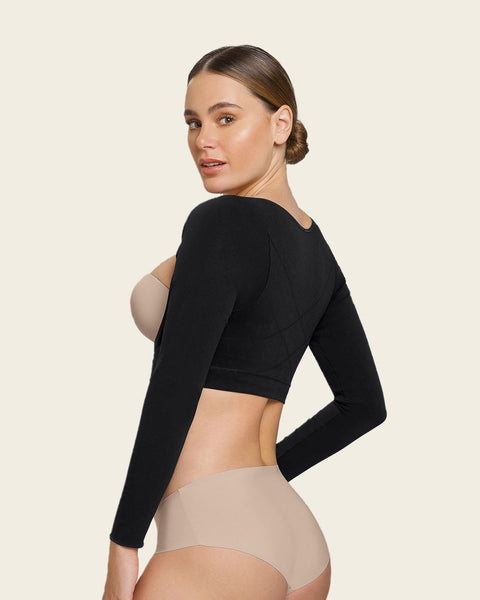 post-surgical long sleeve arm shaper#color_700-black