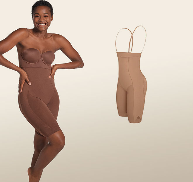 2023 Women Slim Body Shaper Dress Sexy Strapless One Shoulder