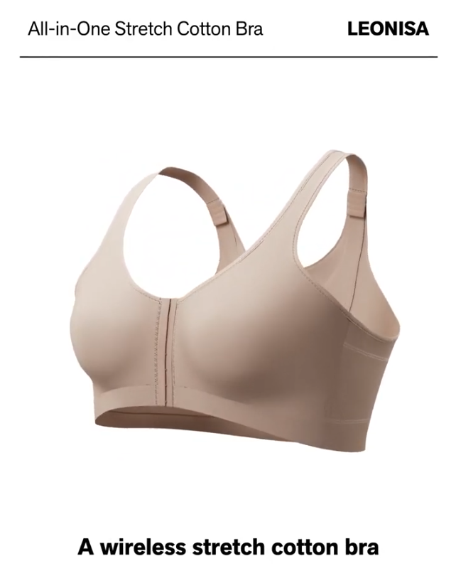 Stretch Cotton Wireless Posture Corrector Bra | Leonisa Canada