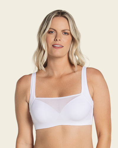 Mesh front contouring bra#color_000-white