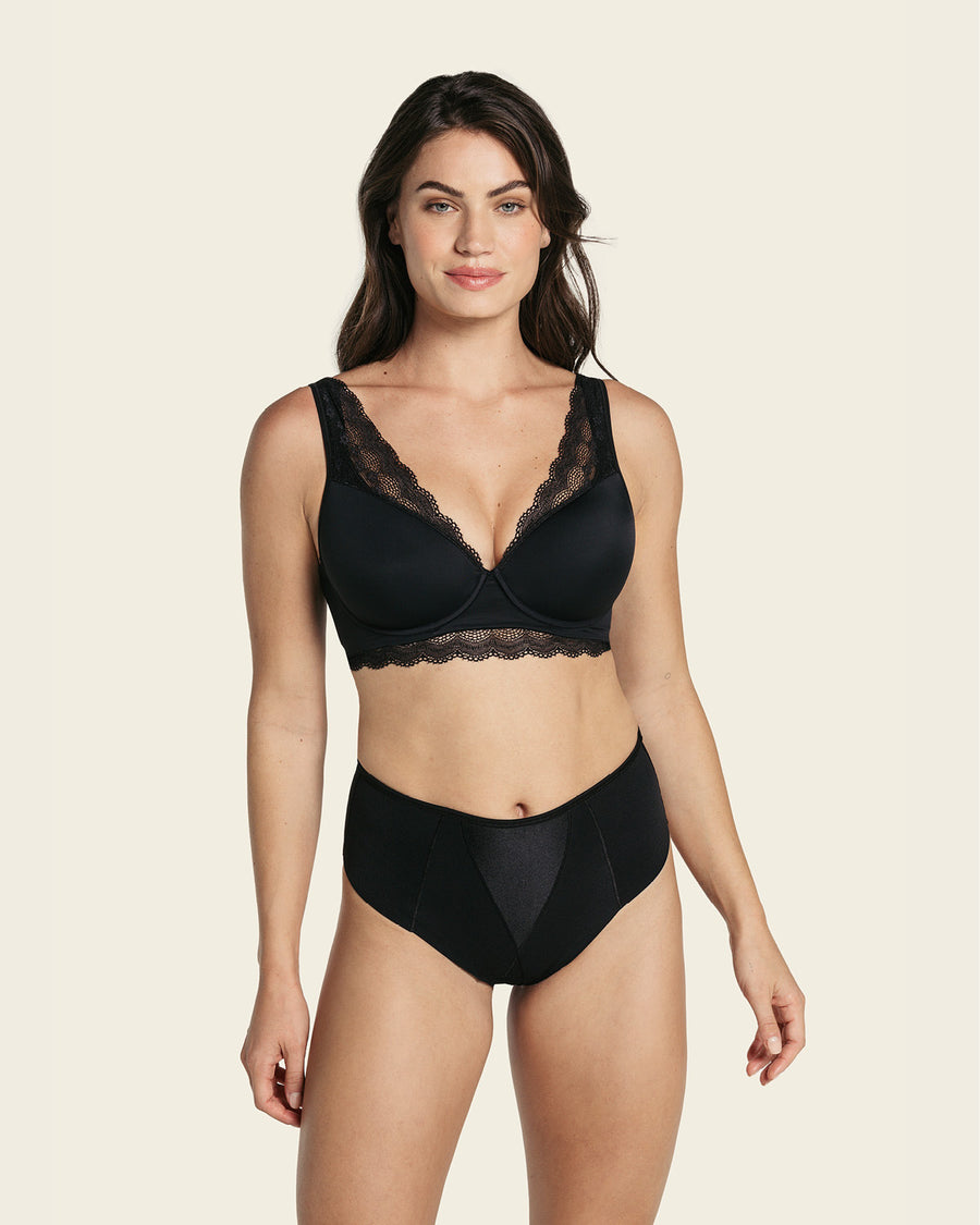 HighWaisted Satin Detail Shaping Thong Leonisa Canada