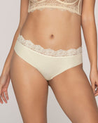 Ultra-light lace waistband cheeky panty