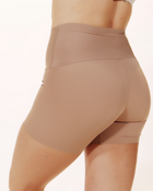 Stay-in-place seamless slip short