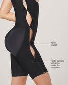 Stage 1 post-surgical short girdle with side zippers and wide straps