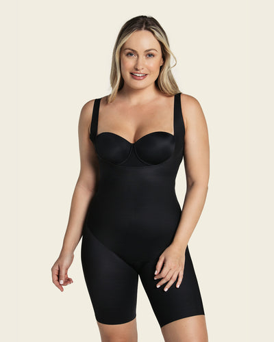 Undetectable step-in mid-thigh body shaper#color_700-black