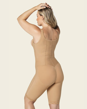 Sculpting body and thigh shaper wide straps#color_880-natural-tan