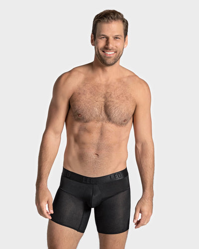 Eco-friendly short boxer brief made of recycled plastic bottles#color_700-black