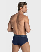 Microfiber brief with frontal ergonomic design