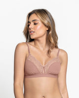 Triangle lace bralette with sheer buttonhole detail#color_281-rosewood