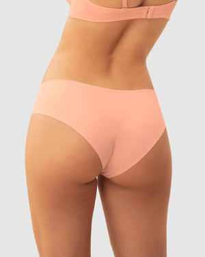 2-Pack seamless hipster panties with decorative contrast stitching#color_s03-dot-print-tangerine