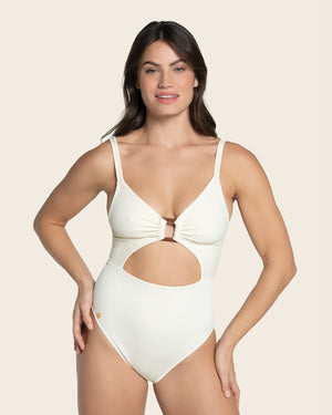 Eco friendly slimming swimsuit with adjustable straps and back#color_898-ivory