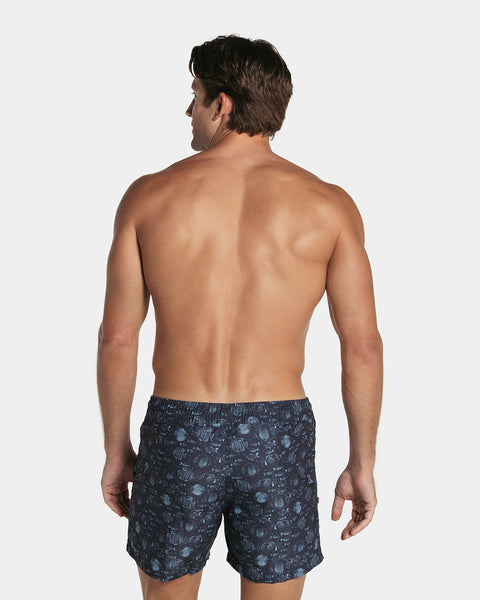 5" Eco-friendly men's swim trunk with soft inner mesh lining#color_059-fish-print