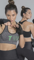 Supportive reversible seamless sports bra