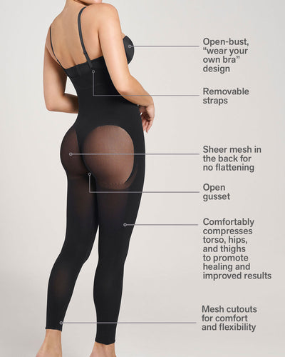 Stage 2 post-surgical ankle length bodysuit#all_variants