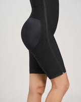 Stage 1 post-surgical short girdle with side zippers and wide straps#color_700-black