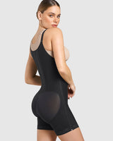 Stage 1 post-surgical short bottom girdle with side zippers#color_700-black